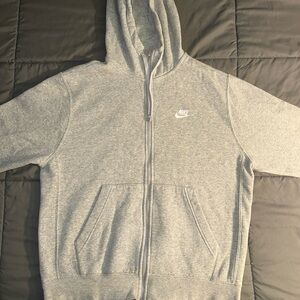Nike Gray Zip-Up Hoodie